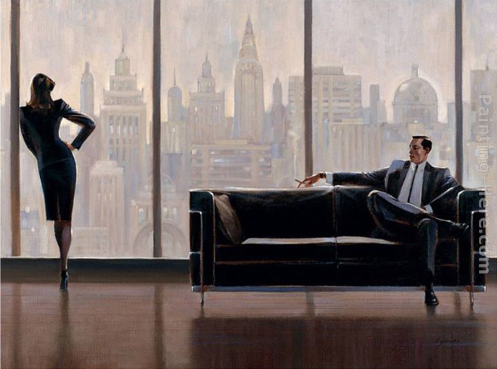 Pensive New York painting - Brent Lynch Pensive New York art painting